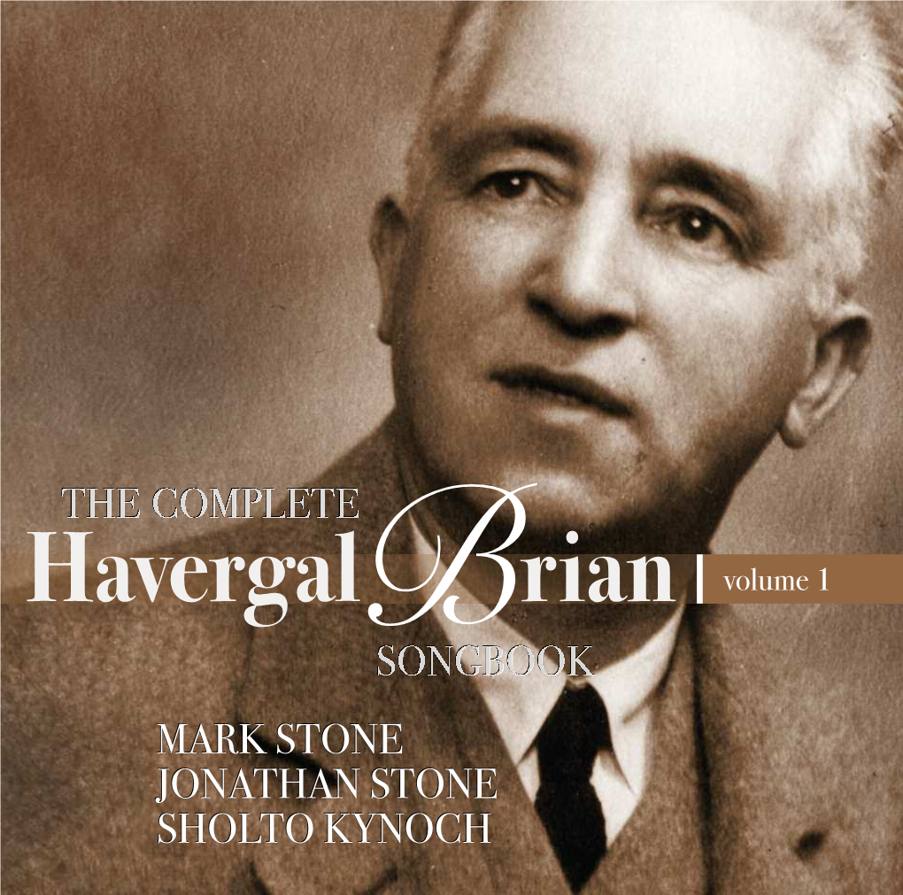 Havergal Rian Volume 1 SONGBOOK MARK STONE JONATHAN STONE SHOLTO KYNOCH MARK STONE JONATHAN STONE SHOLTO KYNOCH the COMPLETE Havergal Rian Volume 1 SONGBOOK