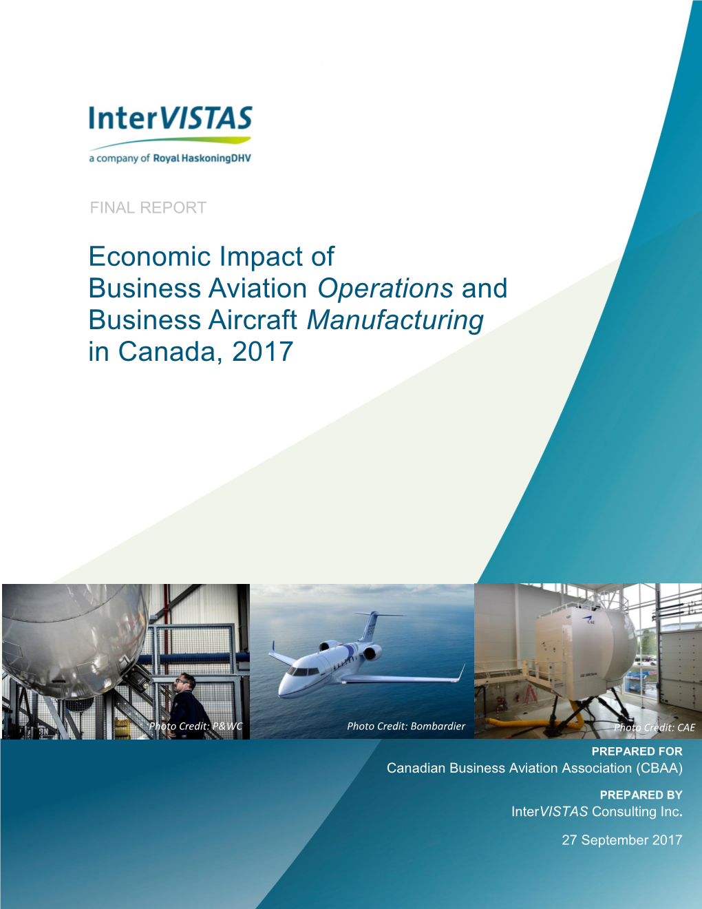 Economic Impact of Business Aviation Operations and Business Aircraft Manufacturing in Canada, 2017