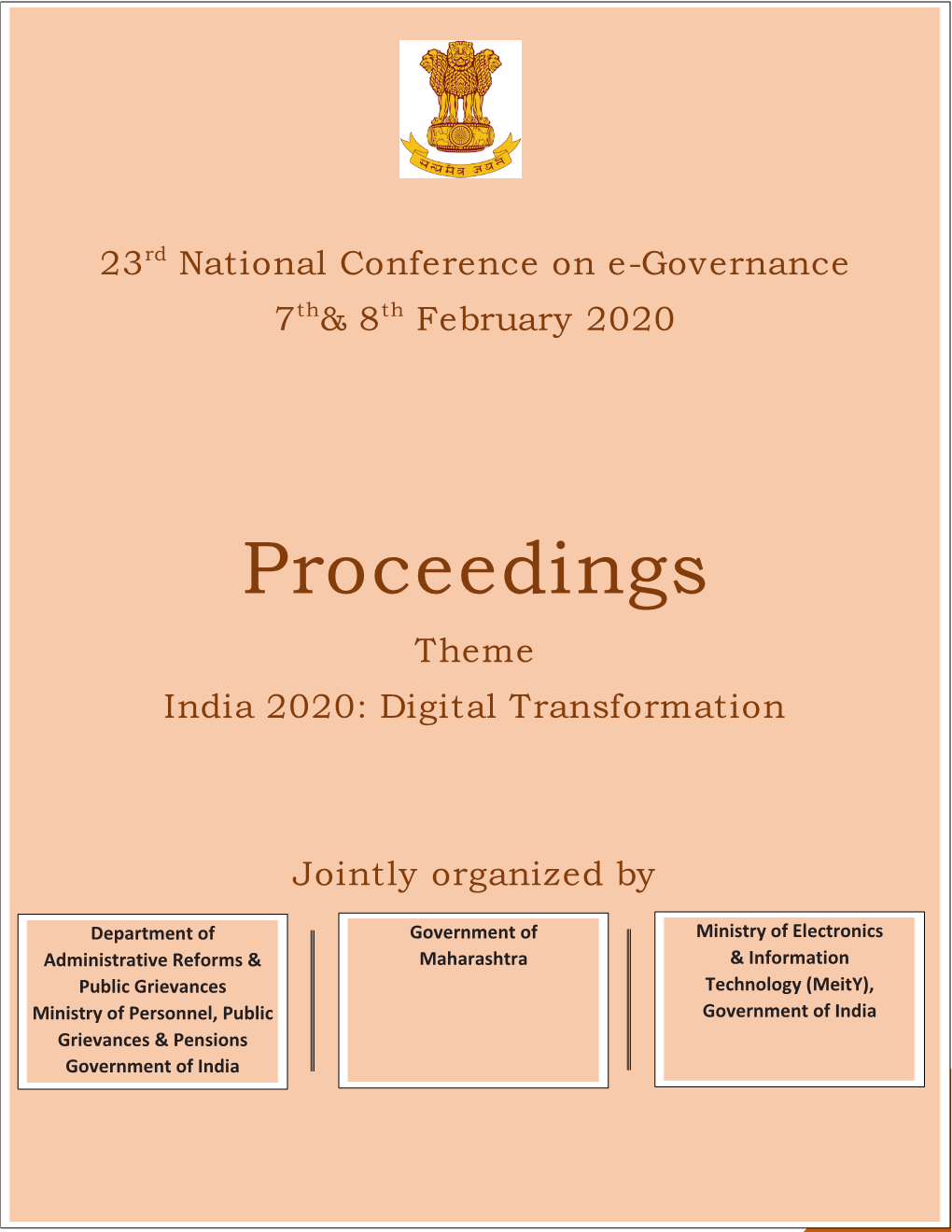 Proceedings of the 23Rd Nceg