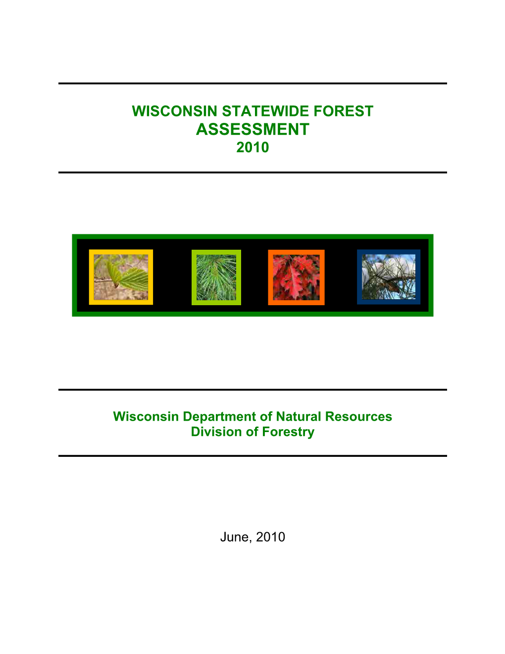 Wisconsin Statewide Forest Assessment 2010