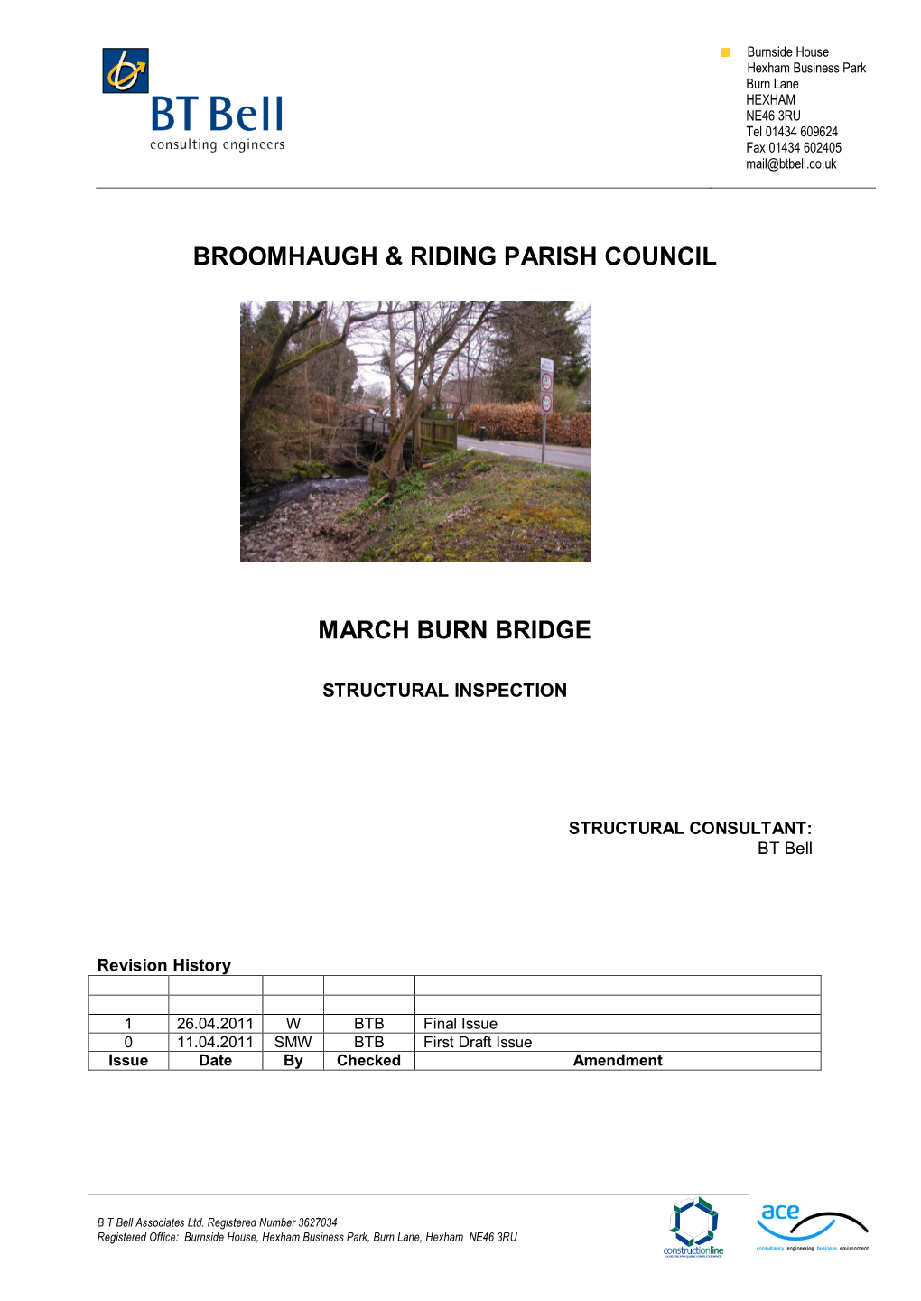 Broomhaugh & Riding Parish Council March Burn Bridge