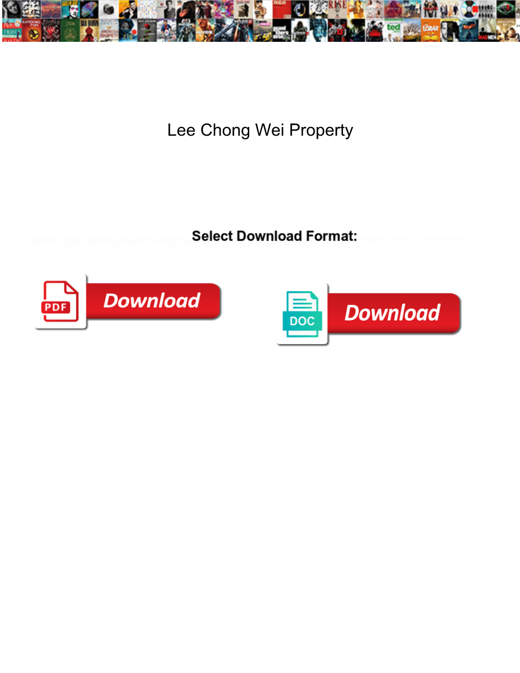 Lee Chong Wei Property