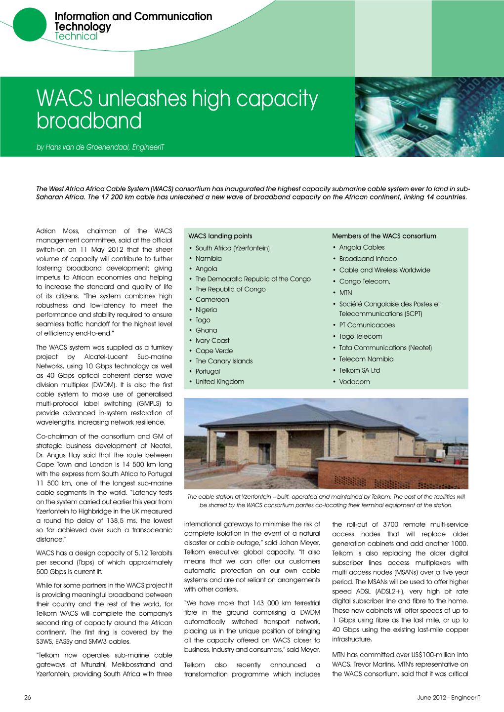 WACS Unleashes High Capacity Broadband