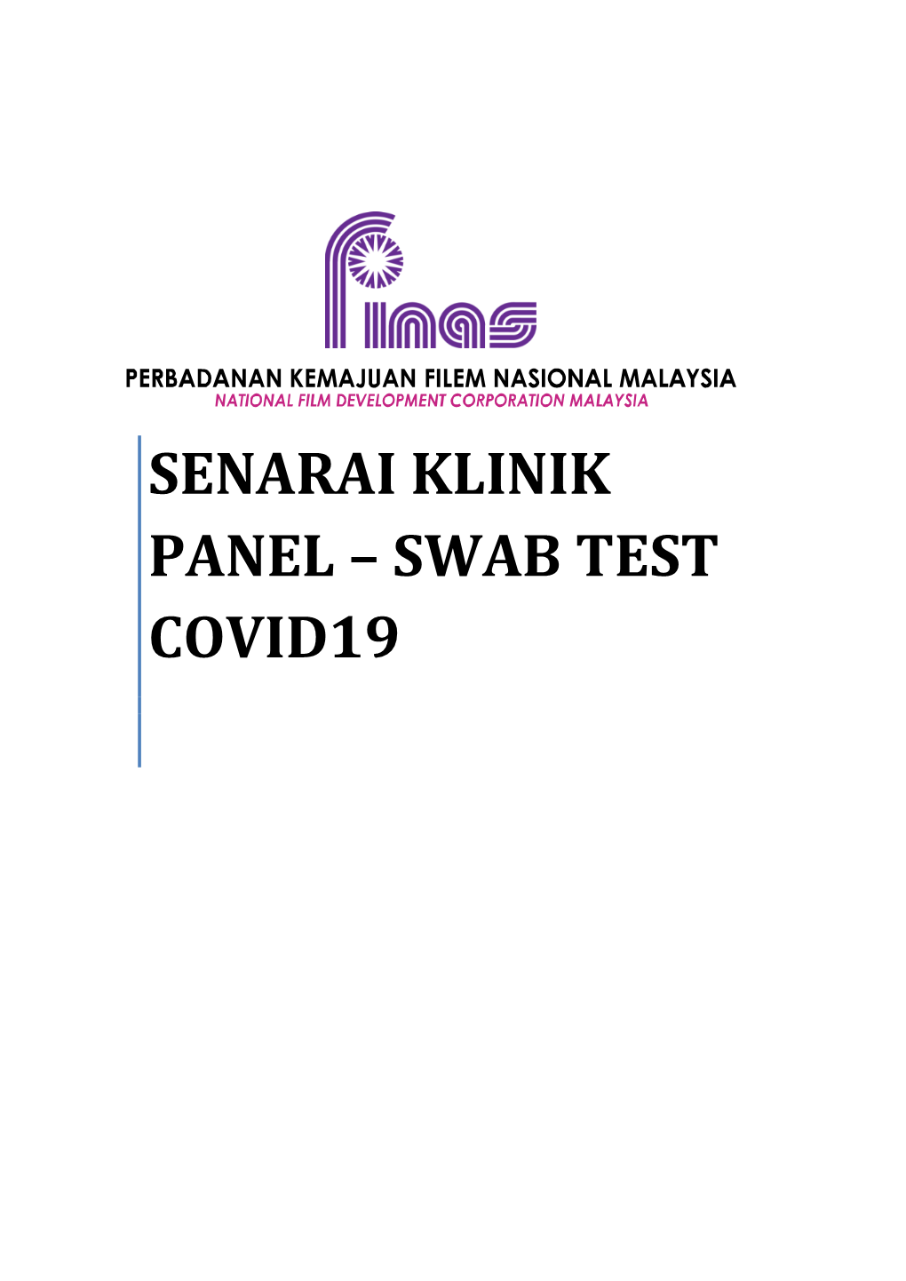 Senarai Klinik Panel – Swab Test Covid19