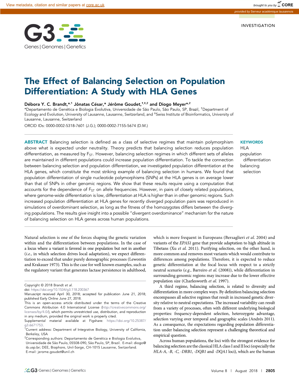 The Effect of Balancing Selection on Population Differentiation: a Study with HLA Genes