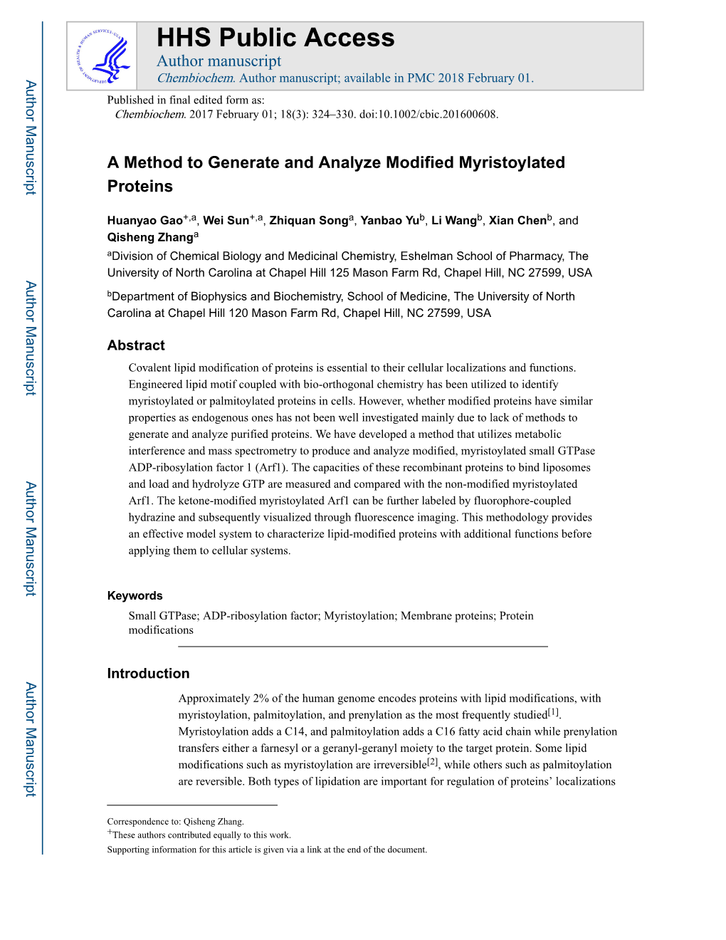 A Method to Generate and Analyze Modified Myristoylated Proteins