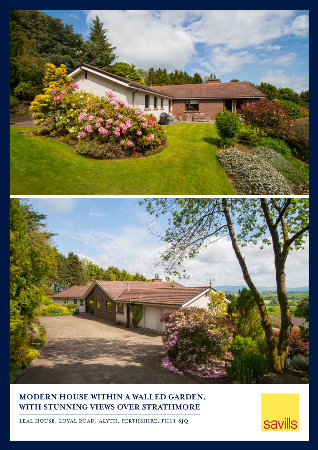 Modern House Within a Walled Garden, with Stunning Views Over Strathmore Leal House, Loyal Road, Alyth, Perthshire, Ph11 8Jq Turning, Signposted Alyth