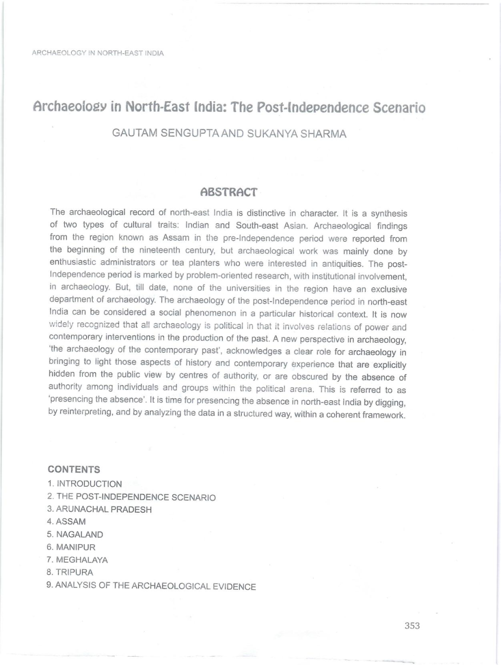 14. Archaeology in North-East India
