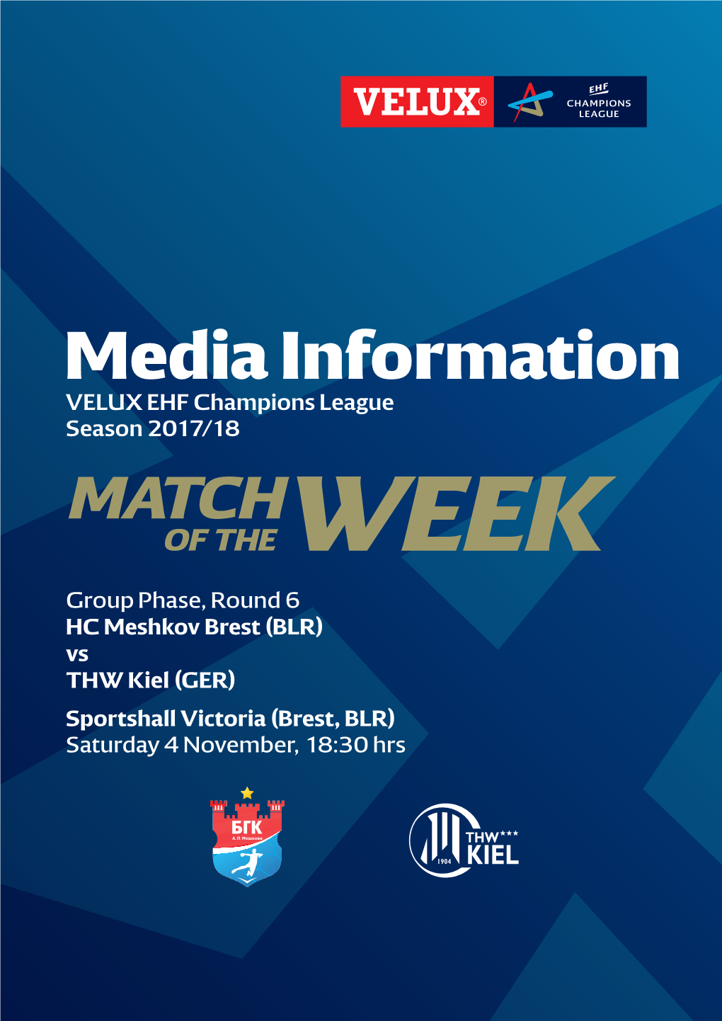 Media Information VELUX EHF Champions League Season 2017/18