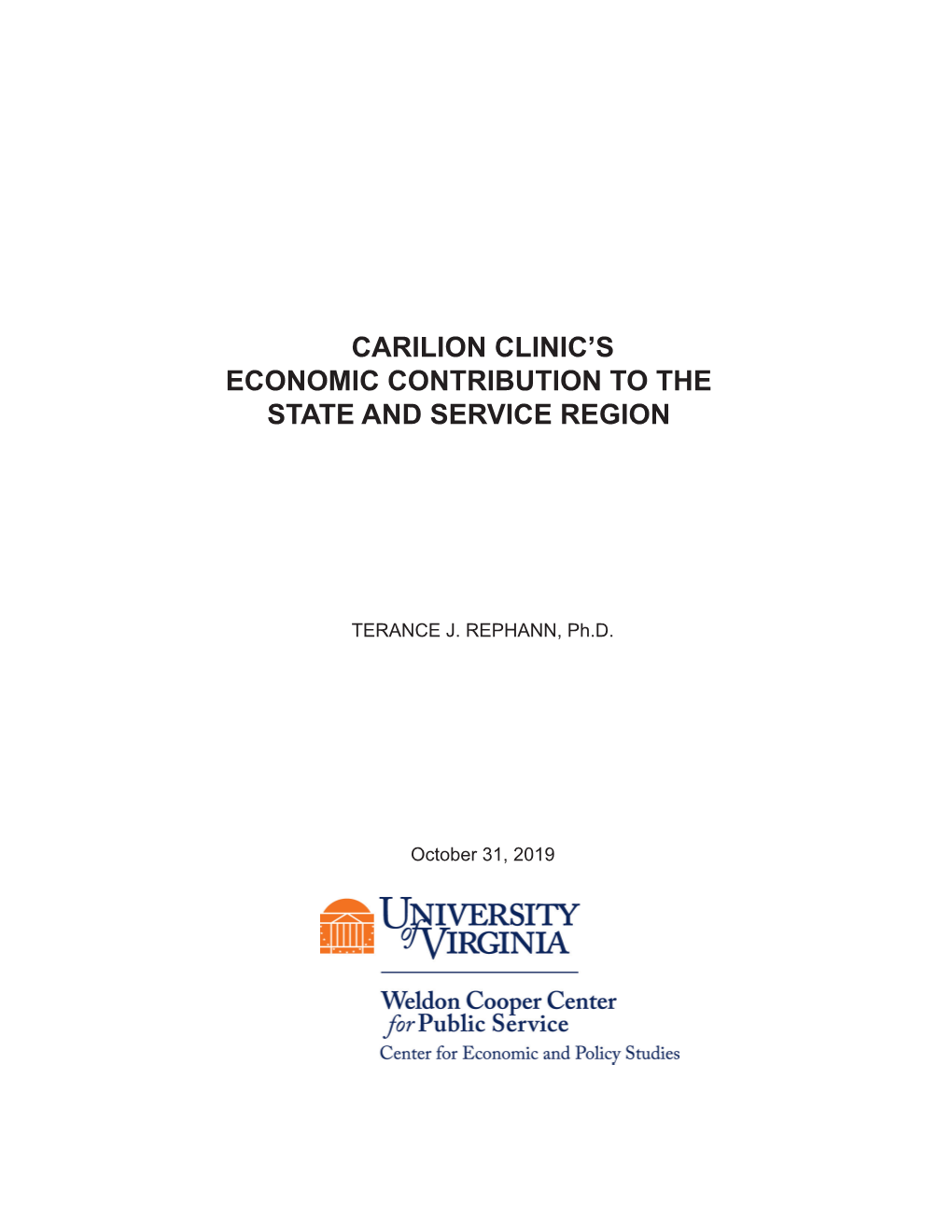 Carilion Clinic's Economic Contribution to the State And