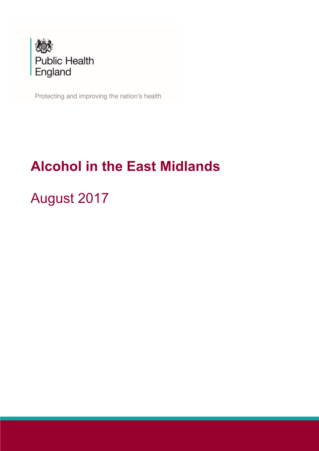 Alcohol in the East Midlands