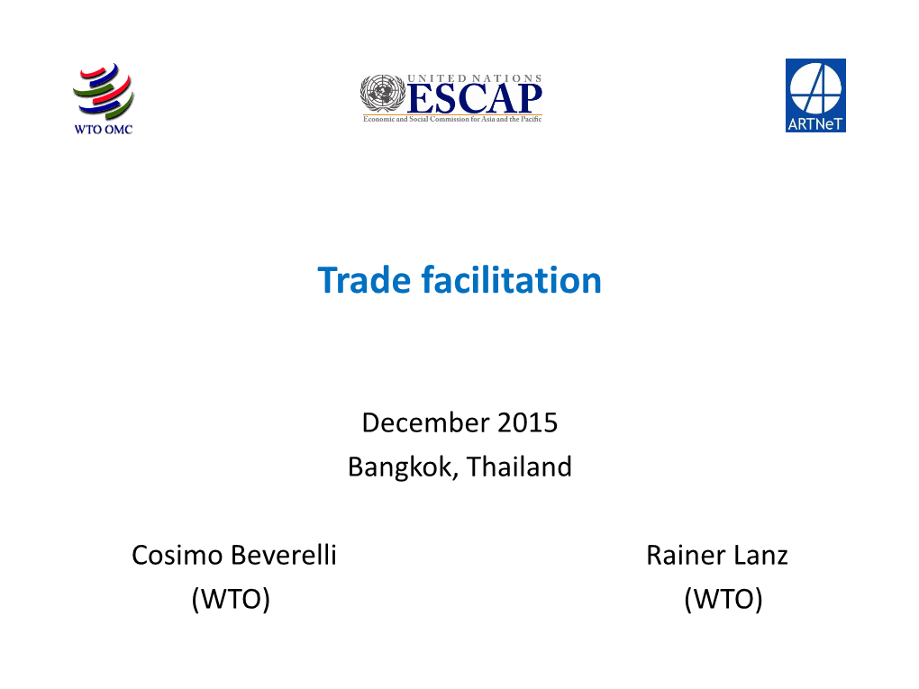 Trade Facilitation