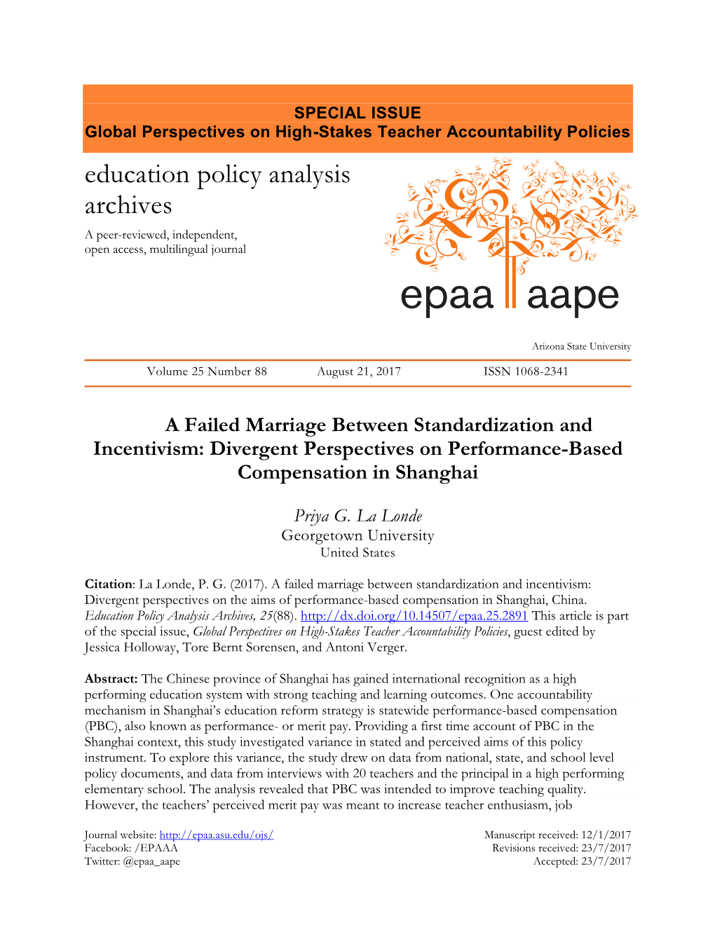 A Failed Marriage Between Standardization and Incentivism: Divergent Perspectives on Performance-Based Compensation in Shanghai