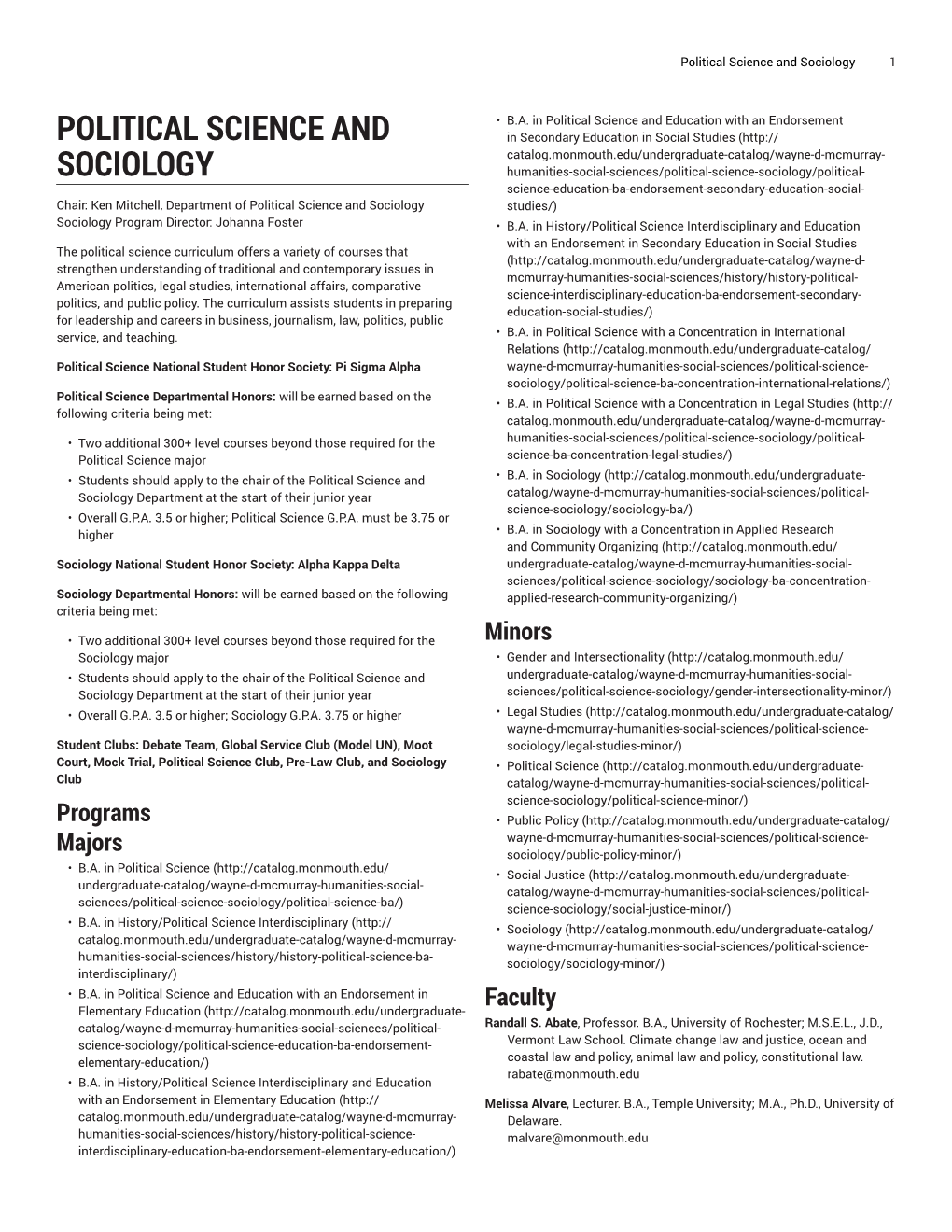 Political Science and Sociology 1