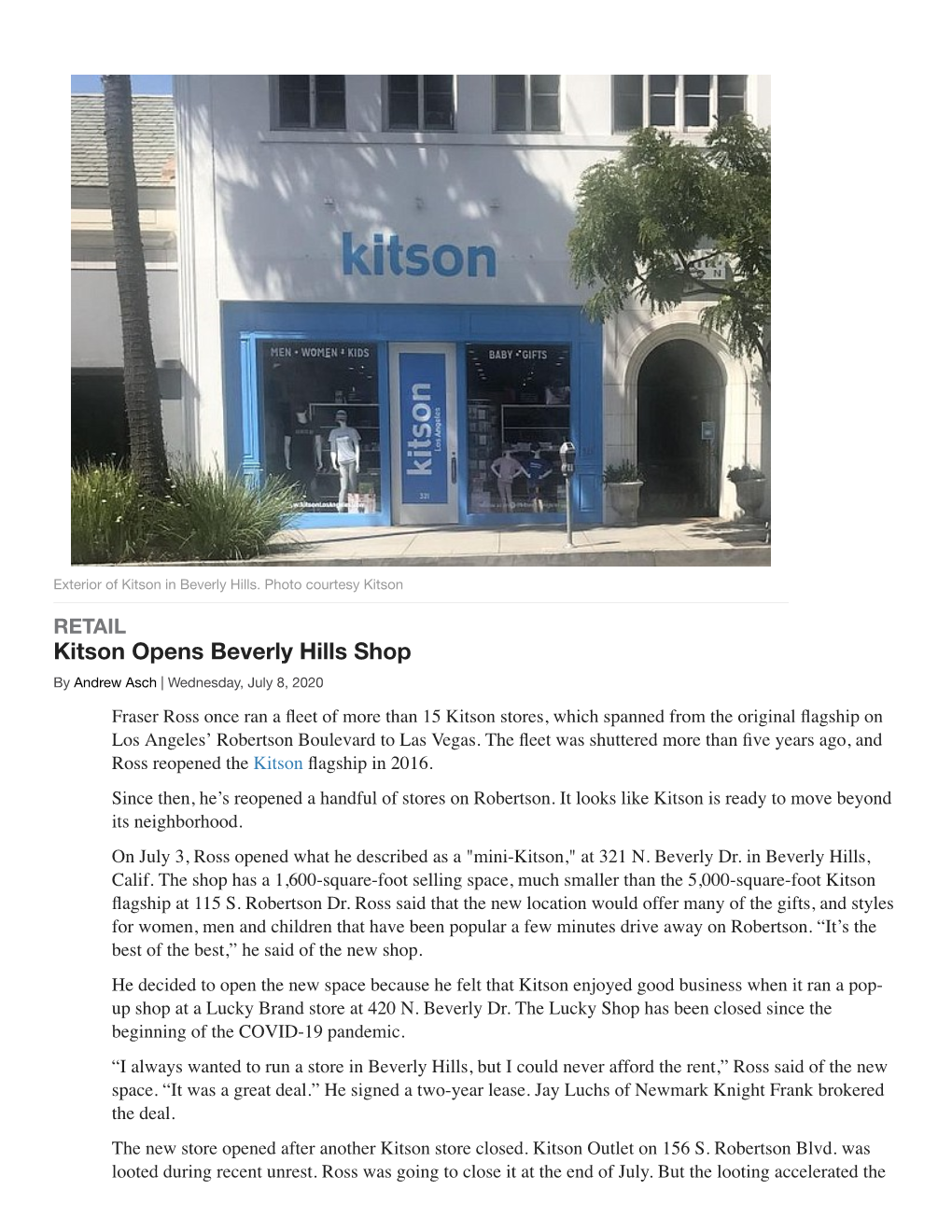 Kitson Opens Beverly Hills Shop