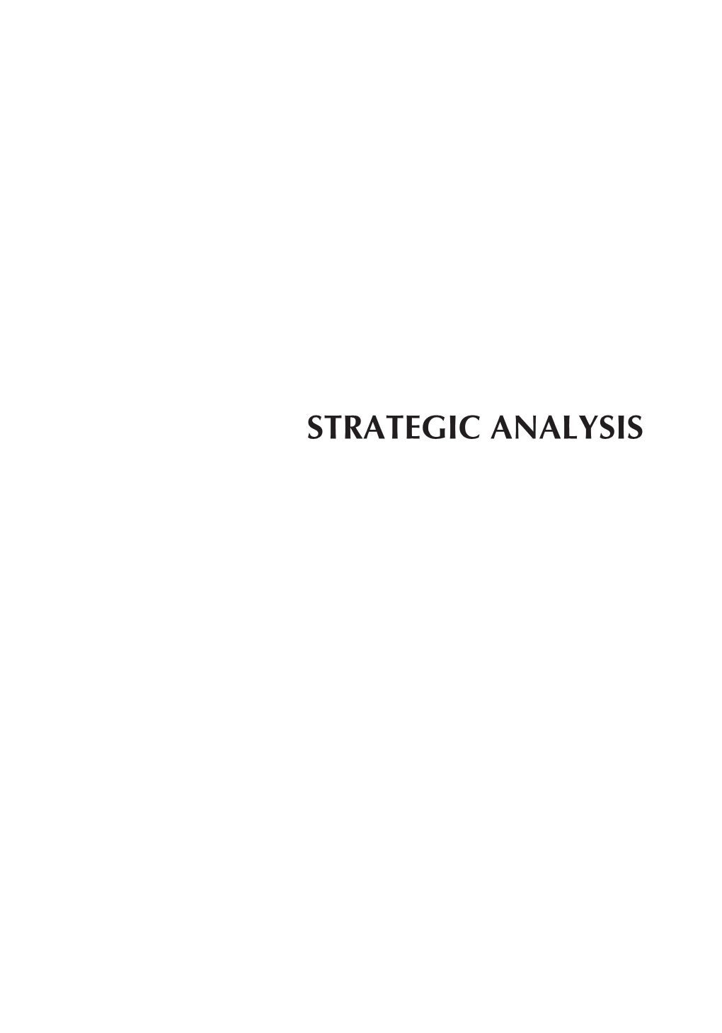 Strategic Analysis