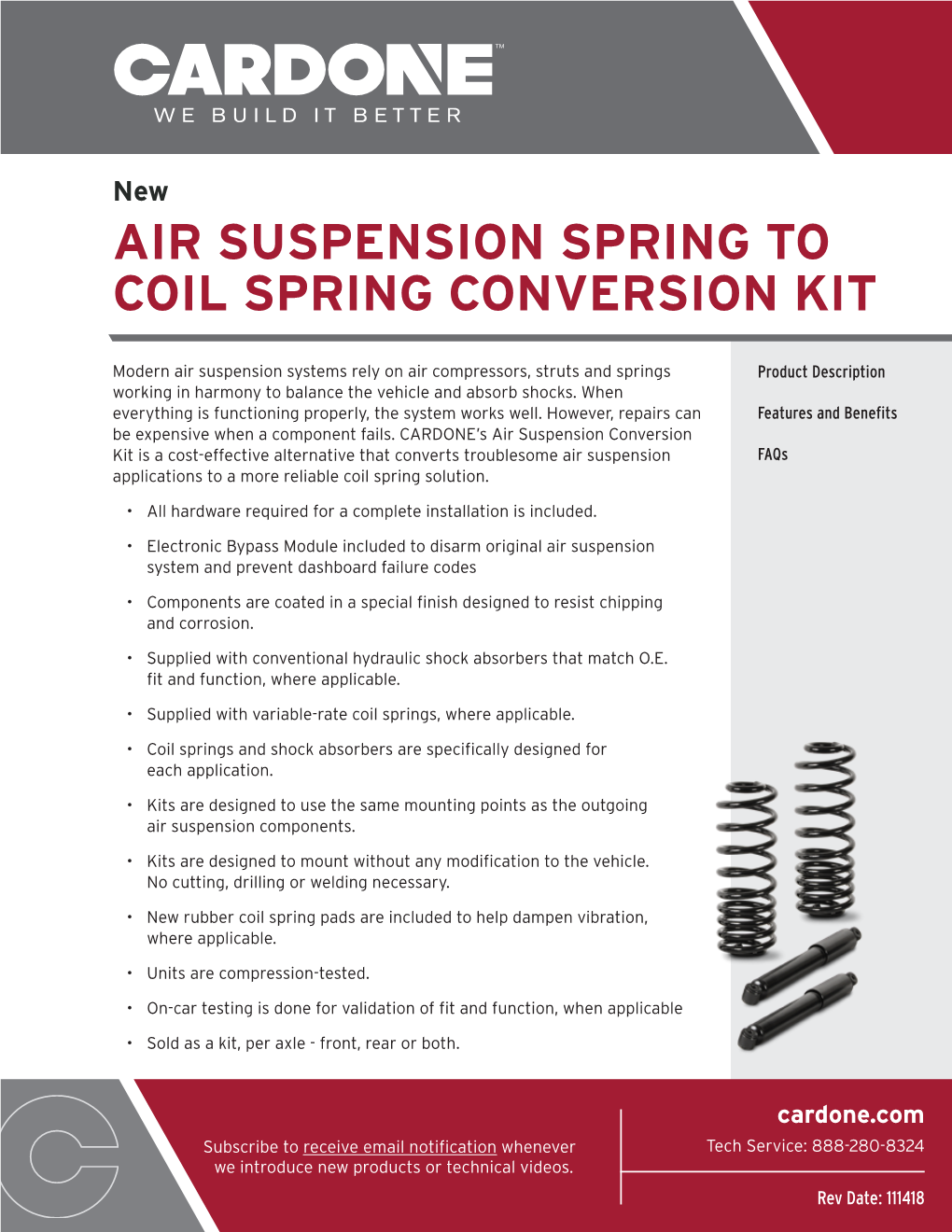 Air Suspension Spring to Coil Spring Conversion Kit