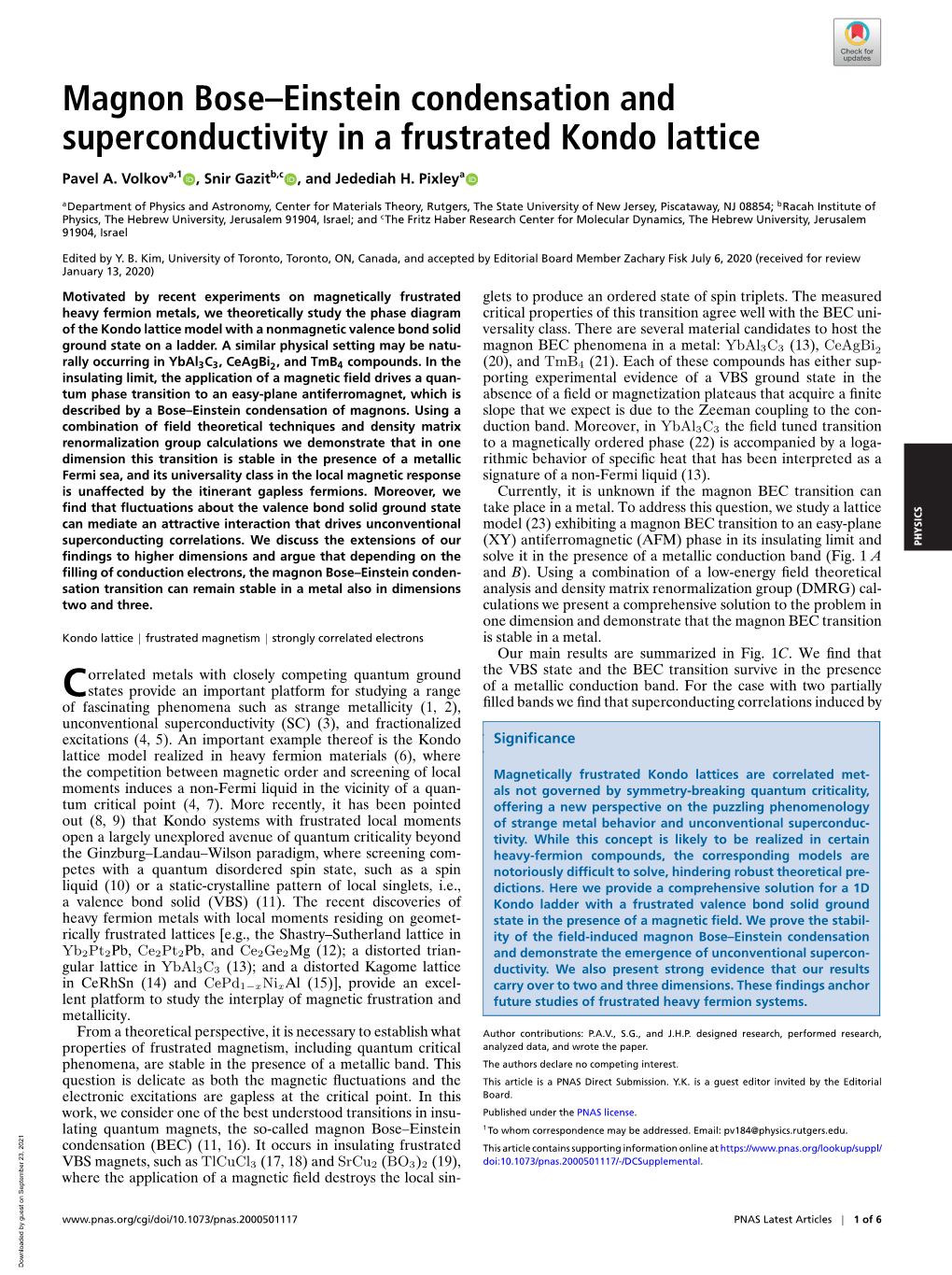 Magnon Bose–Einstein Condensation and Superconductivity in A