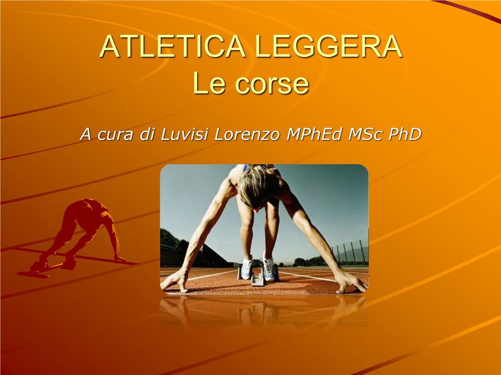 ATLETICA Leggera 1 – Le Corse