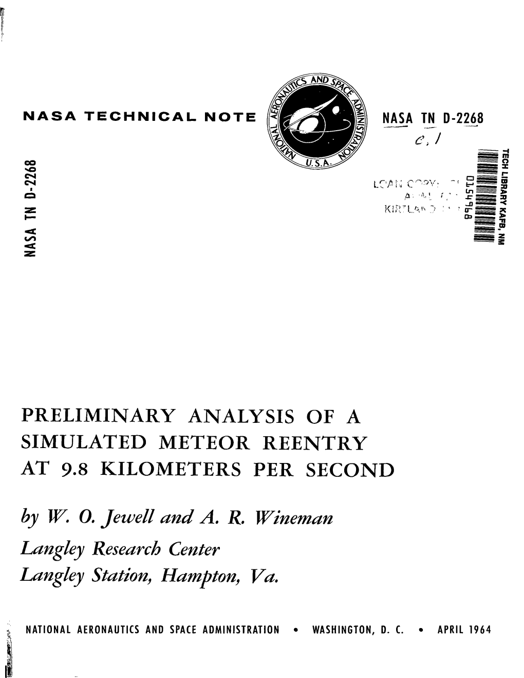 Preliminary Analysis of a Simulated Meteor Reentry at 9.8 Kilometers Per Second