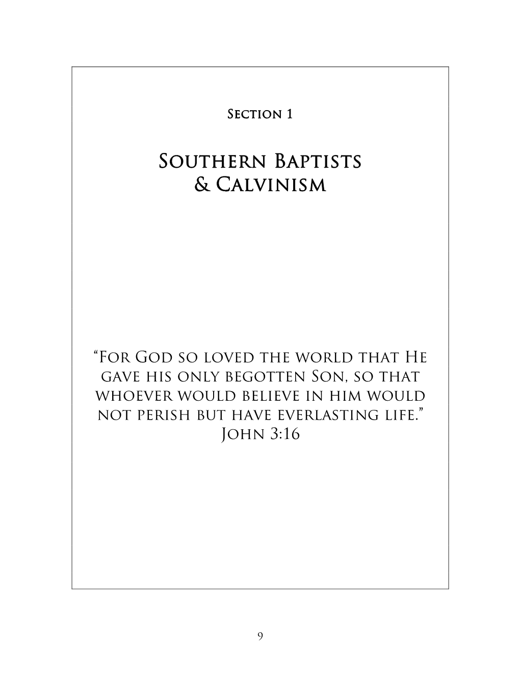 Southern Baptists & Calvinism