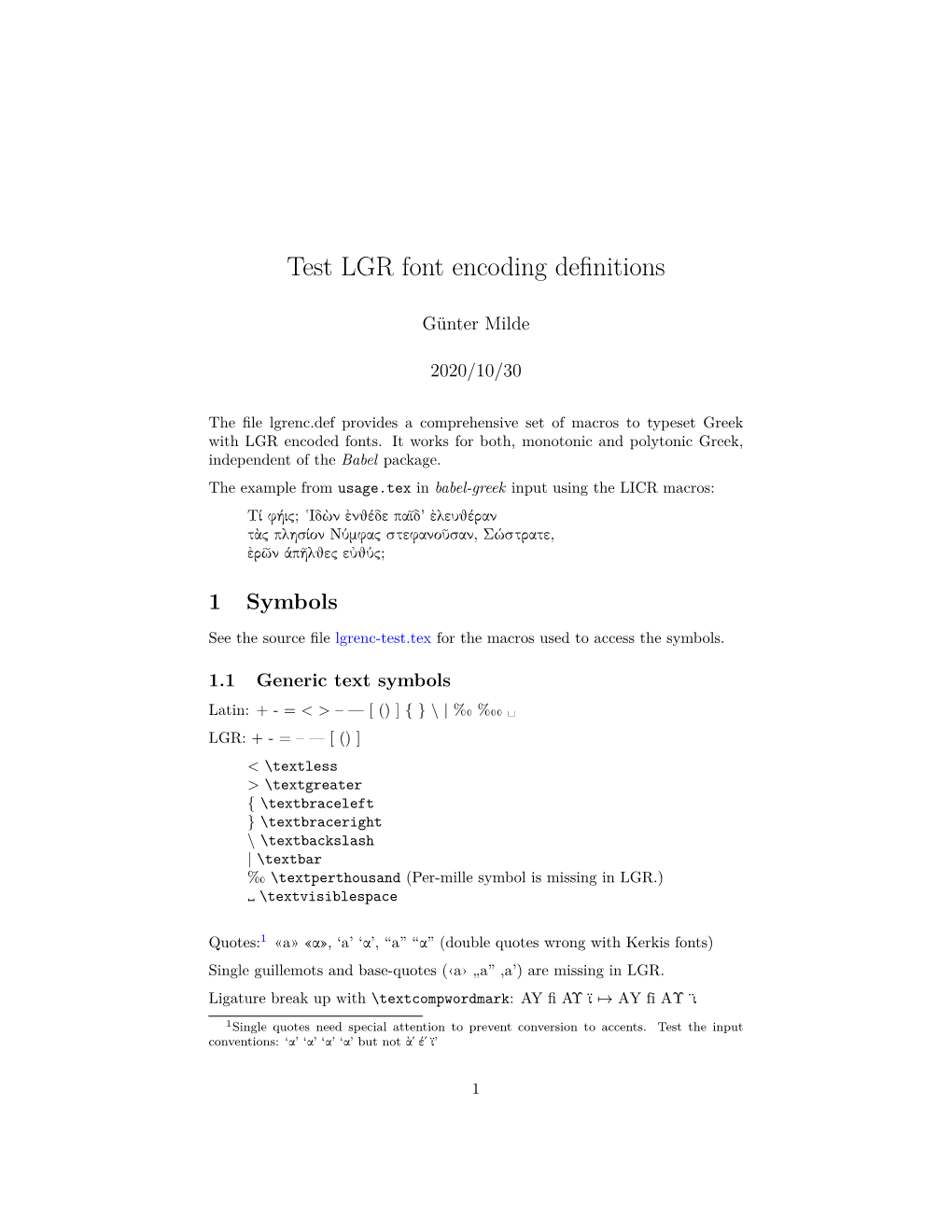 Test LGR Font Encoding Definitions