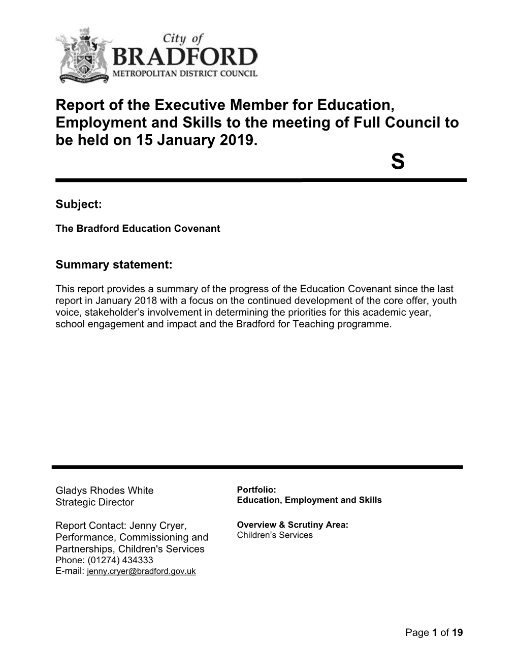 The Bradford Education Covenant Pdf 1 Mb