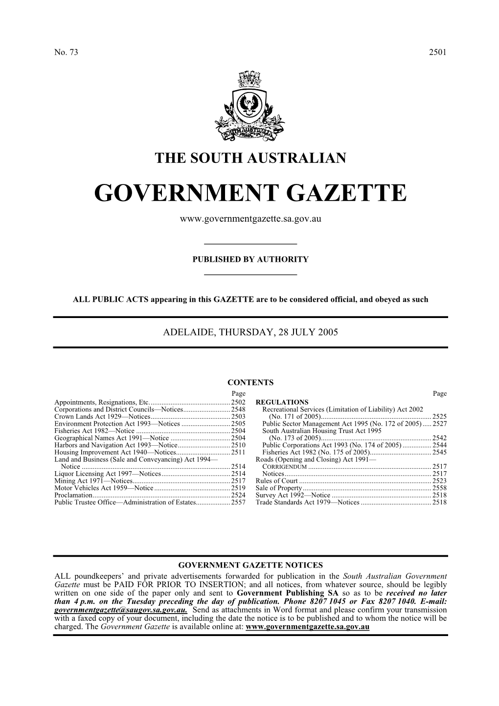 Government Gazette