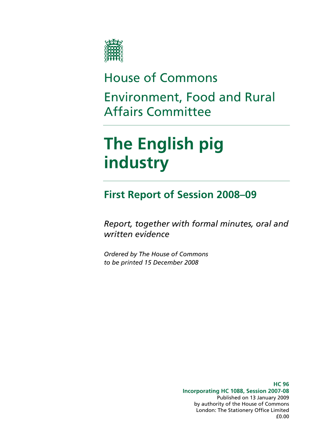 The English Pig Industry