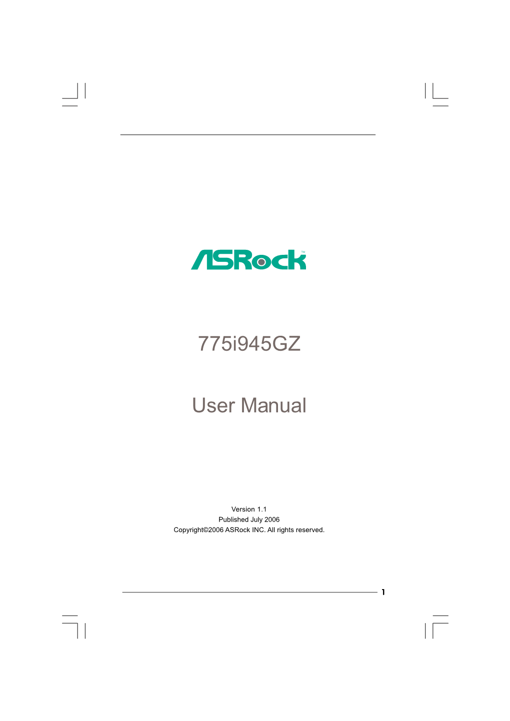 775I945gz User Manual