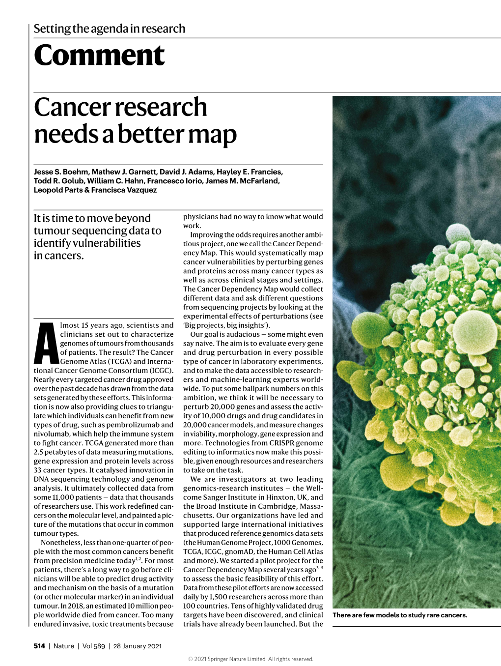 Comment Cancer Research Needs a Better Map