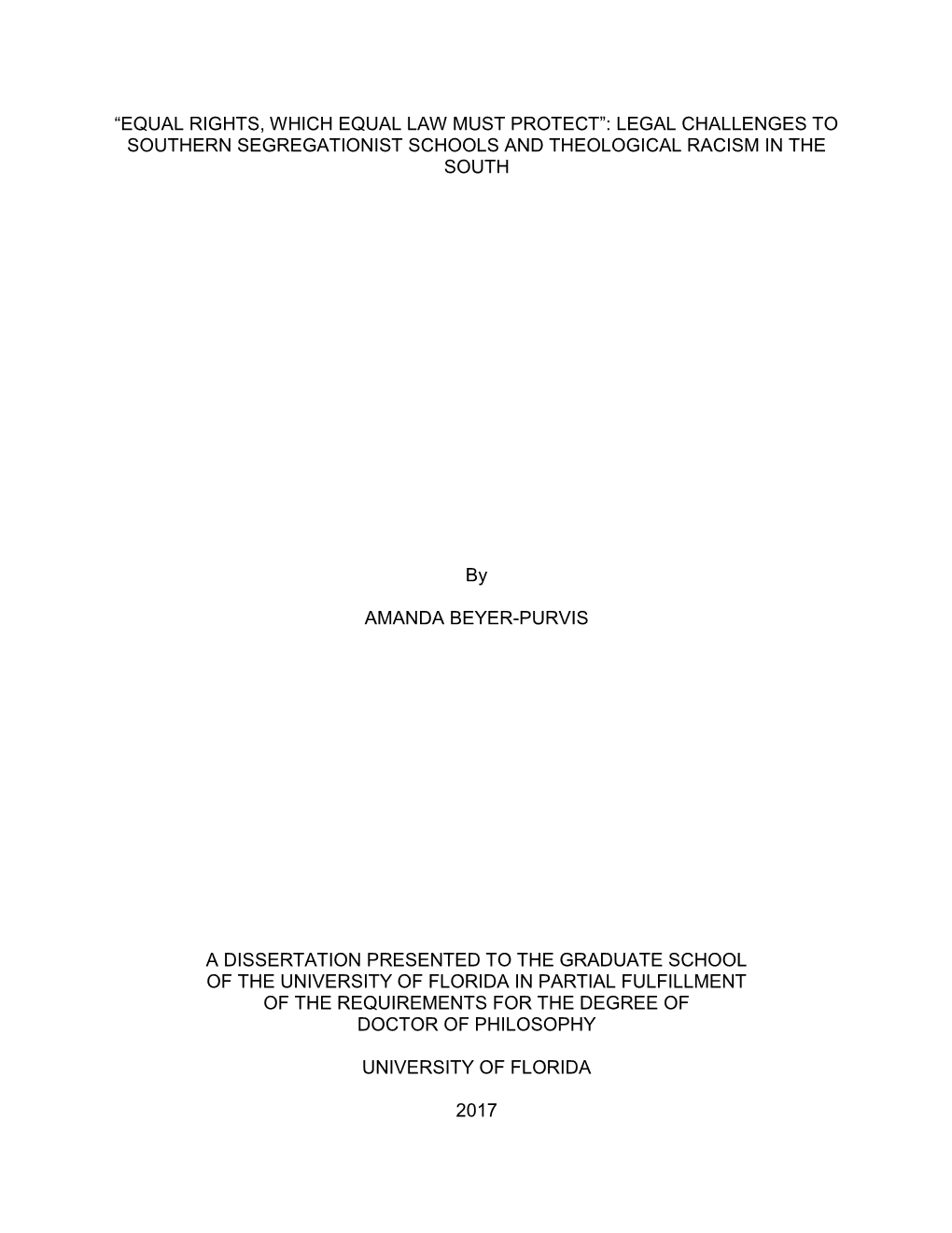 University of Florida Thesis Or Dissertation Formatting