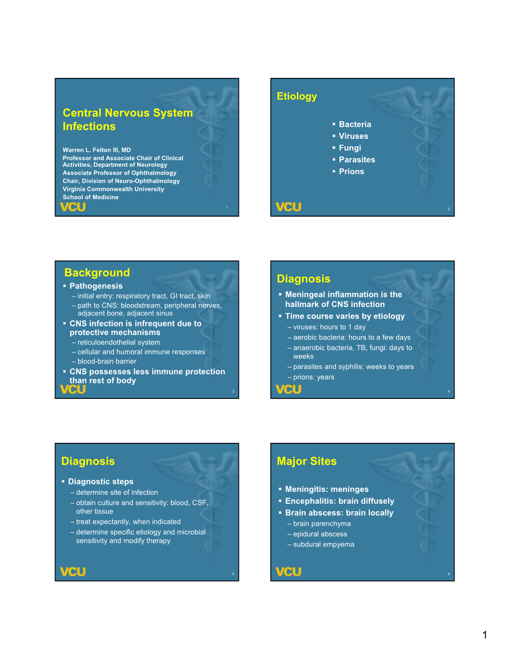 Central Nervous System Infections Background Diagnosis Diagnosis