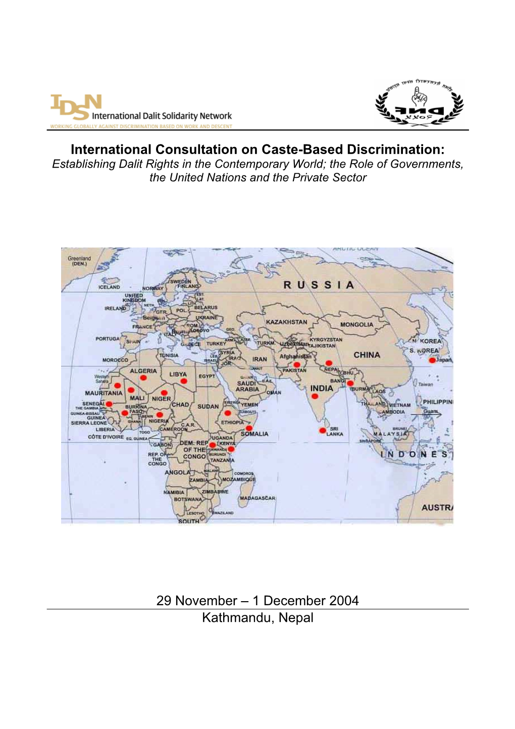 Nepal Consultation 2004 Report FINAL