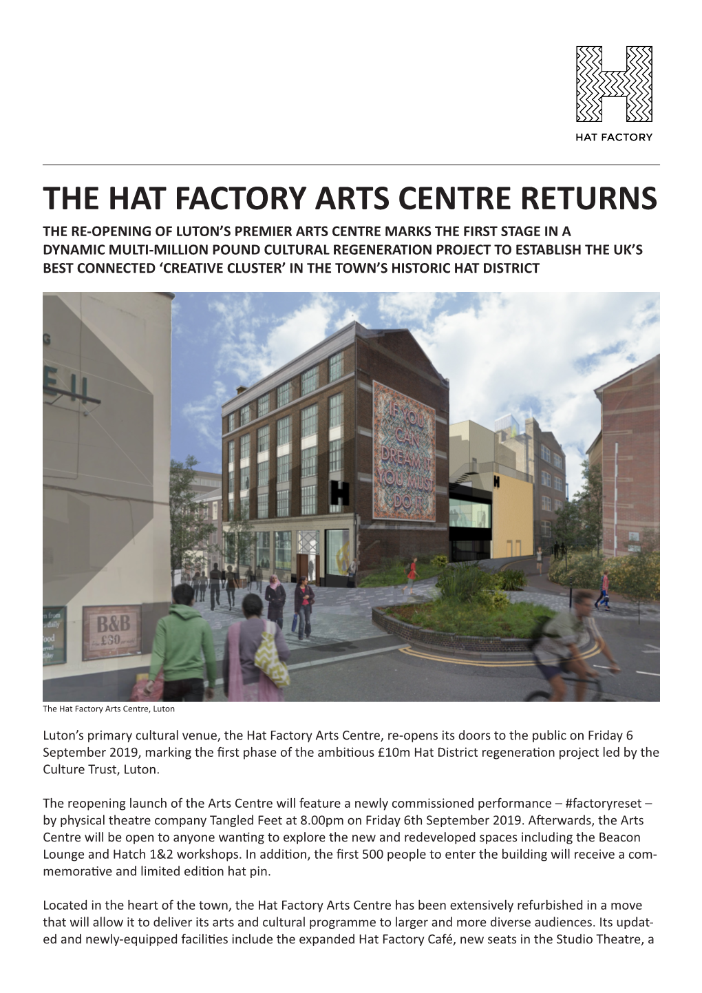 The Hat Factory Arts Centre Returns