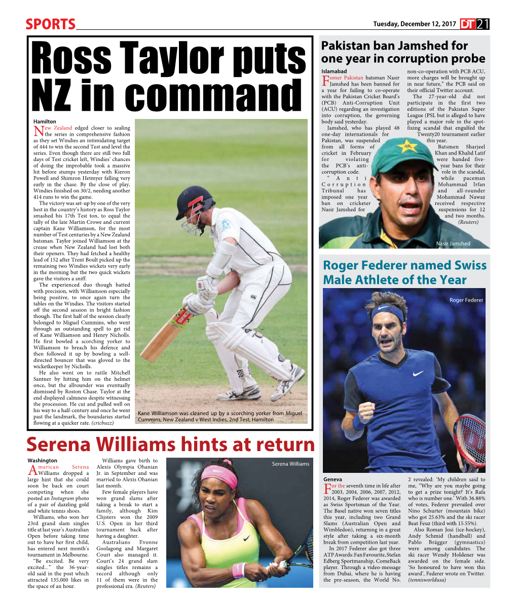 Ross Taylor Puts NZ in Command