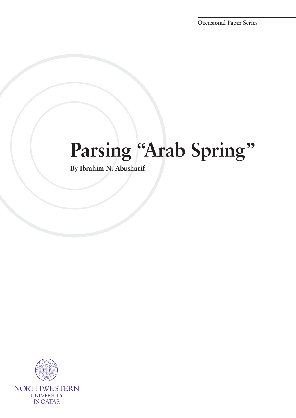 Parsing “Arab Spring” by Ibrahim N