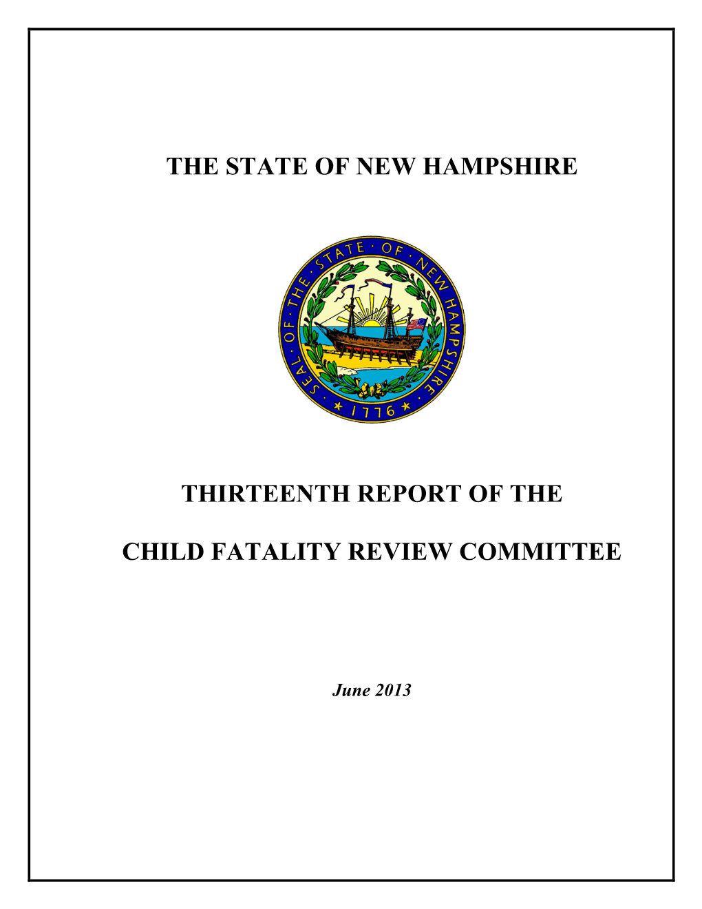Child Fatality Report (2013)