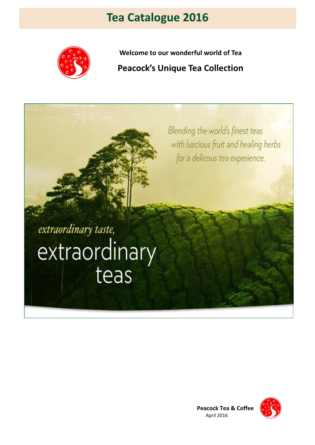 Tea Catalogue 2016