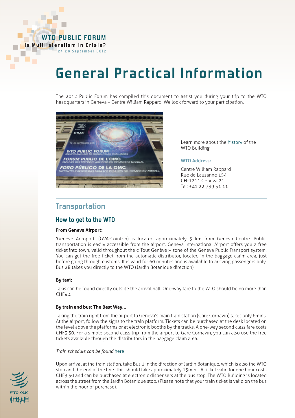 General Practical Information