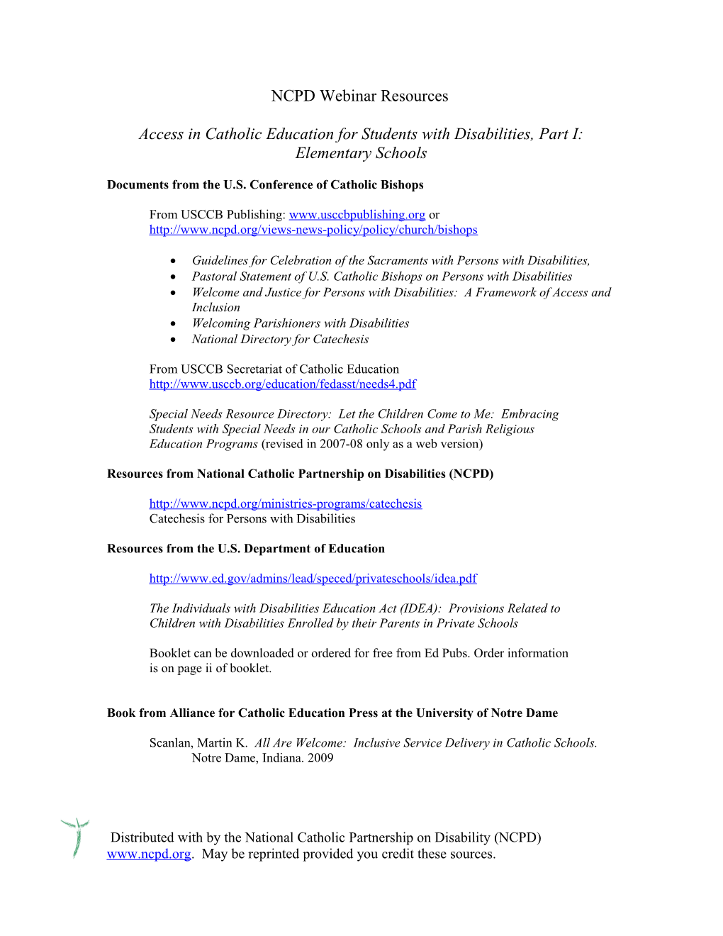 Documents from the U.S. Conference of Catholic Bishops