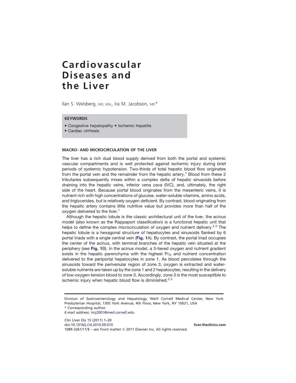 Cardiovascular Diseases and the Liver