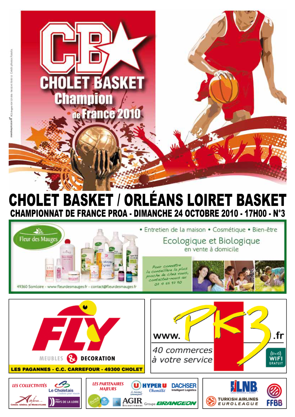 Cholet Basket / Orléans Loiret Basket Championnat De France Proa - Dimanche 24 Octobre 2010 - 17H00 - N°3