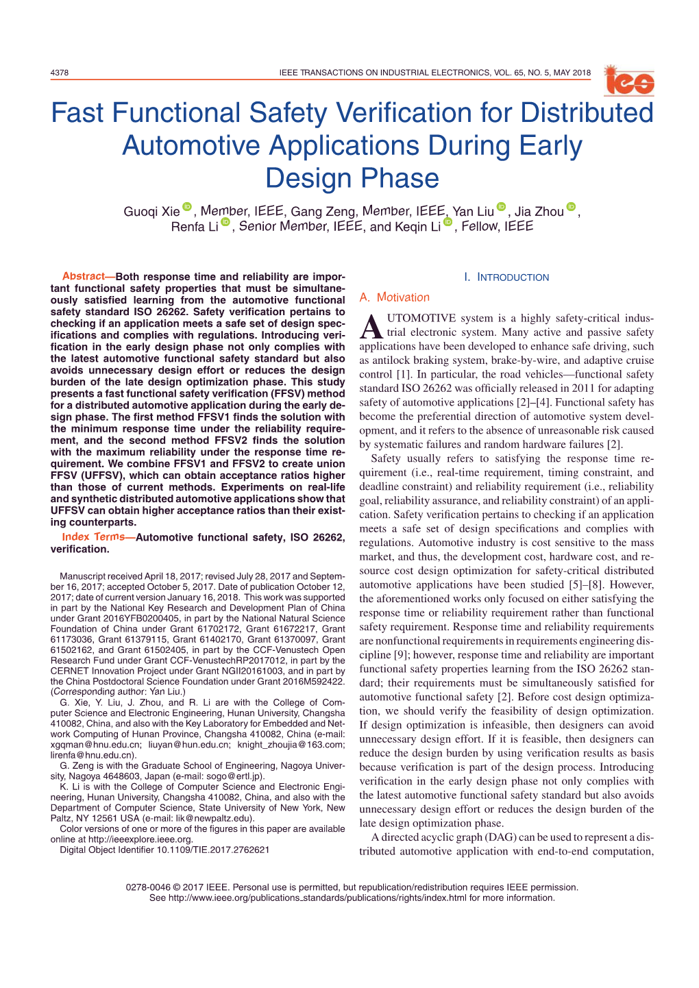 Fast Functional Safety Verification for Distributed Automotive Applications