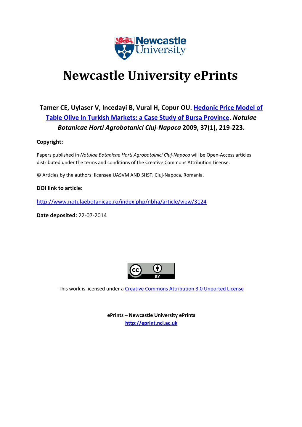 Newcastle University Eprints