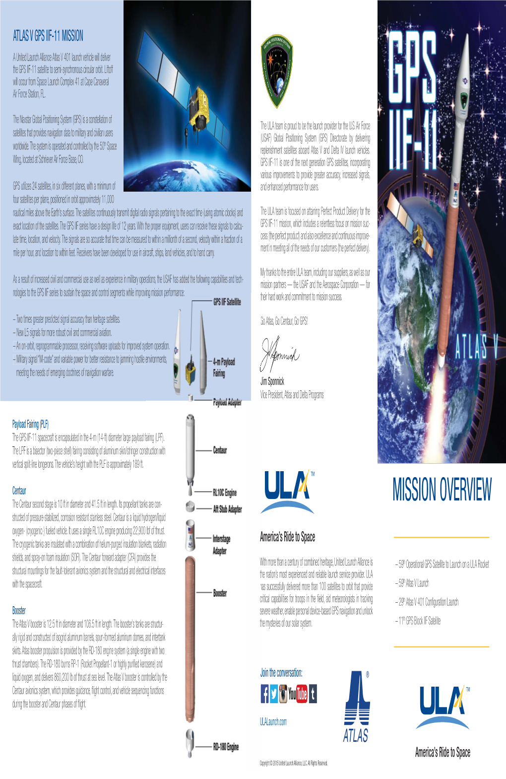 Atlas V GPS IIF-11 Mission Overview