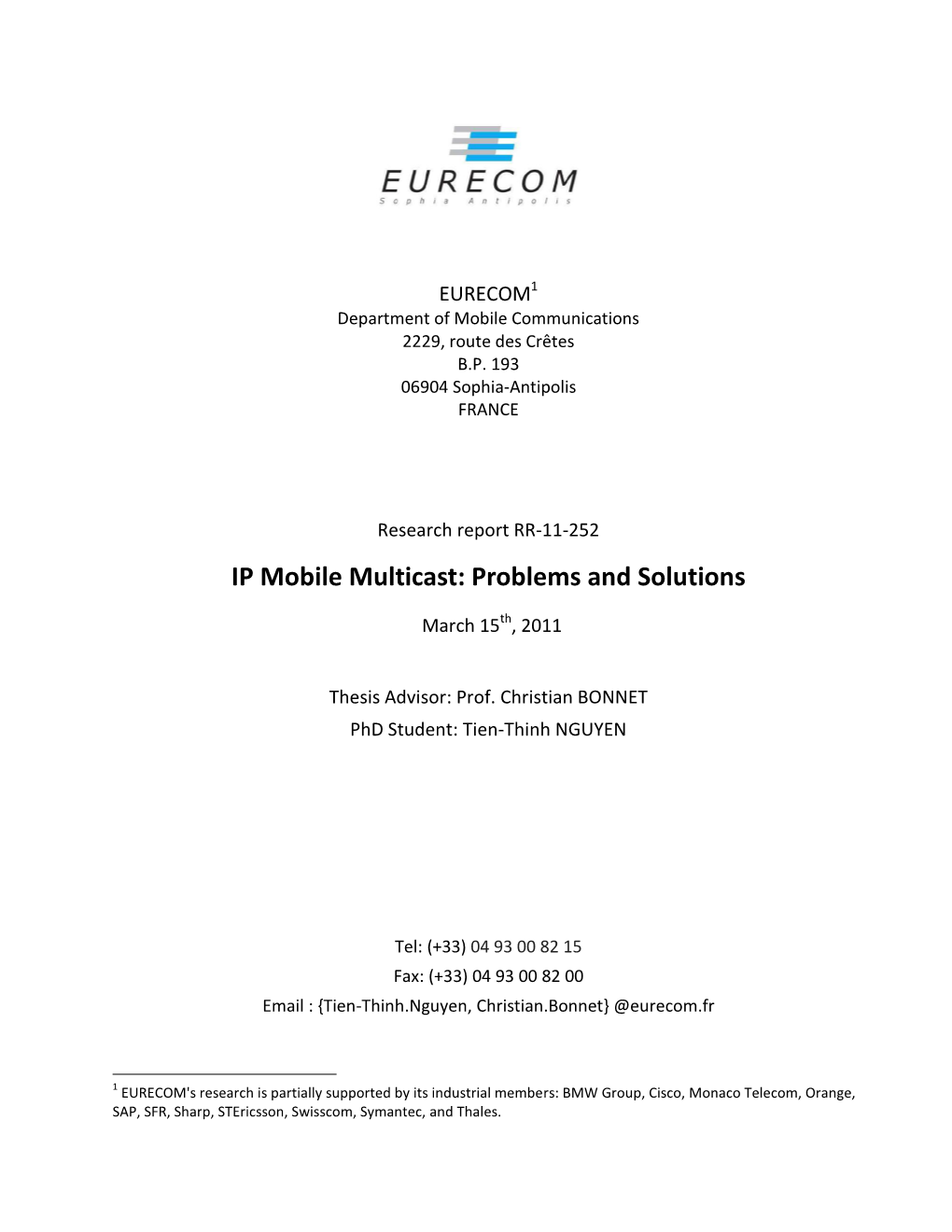 IP Mobile Multicast: Problems and Solutions