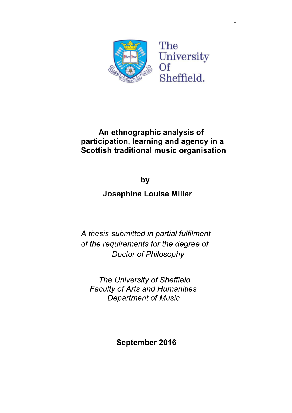 An Ethnographic Analysis of Participation, Learning and Agency in a Scottish Traditional Music Organisation