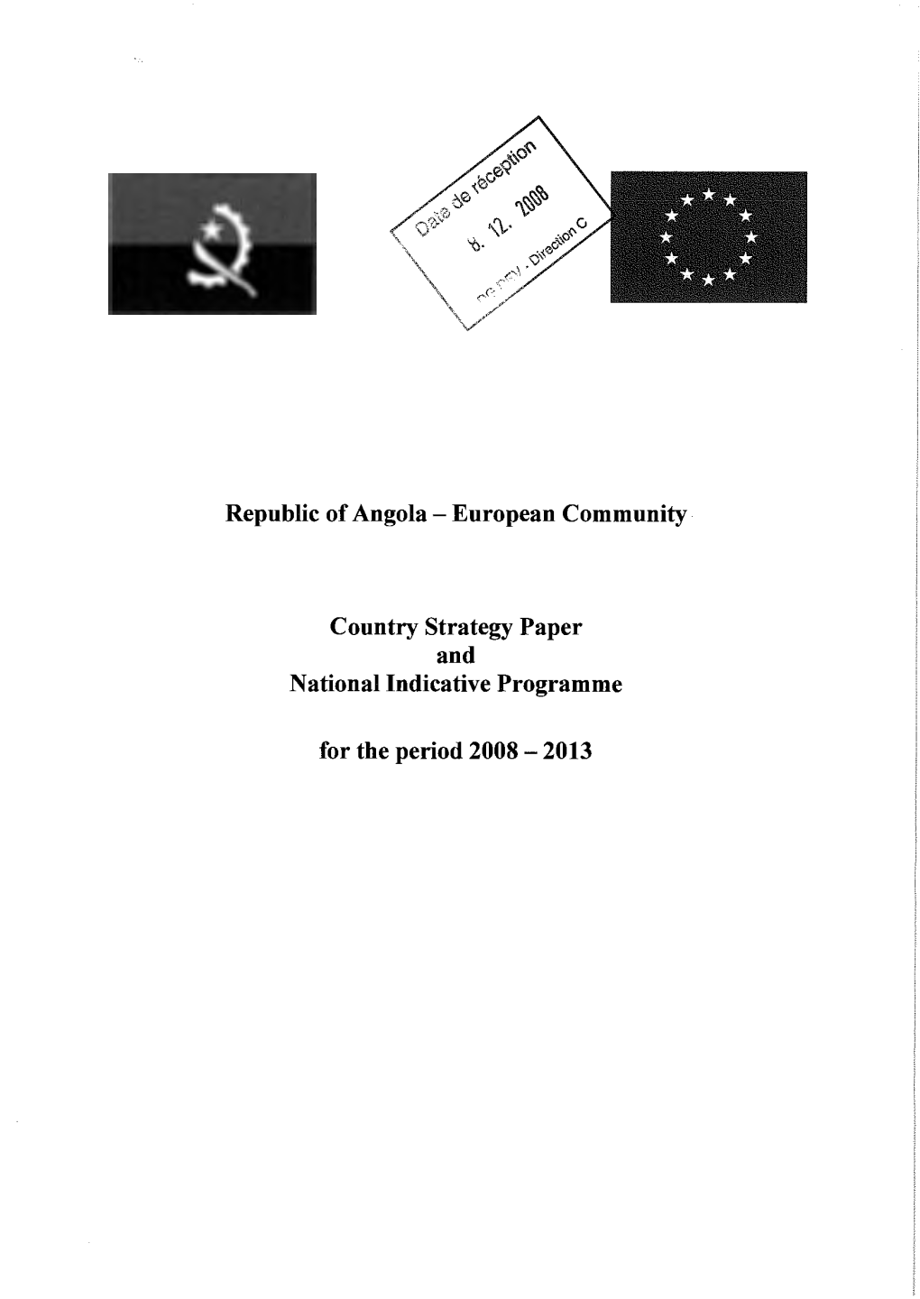 Republic of Angola- European Community Country Strategy Paper