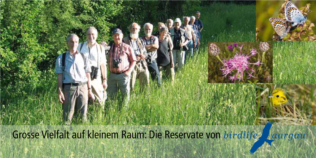 Grosse Vielfalt Auf Kleinem Raum: Die Reservate Von Birdlife Aargau Übersicht Der Birdlife-Aargau-Reservate
